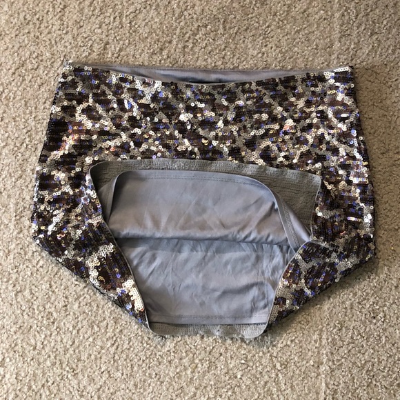Express Shimmer animal print sequins Paillettes mini skirt size S - Picture 10 of 14